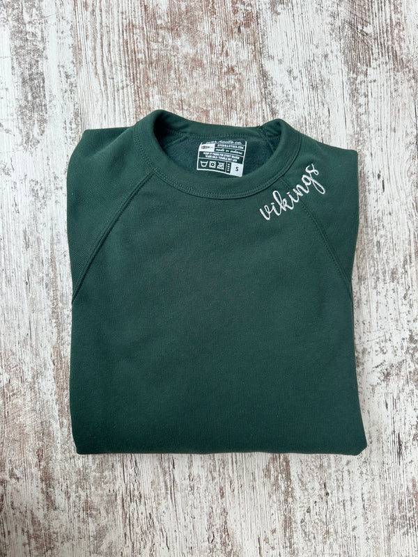 WVHS Vikings Script Neckline Crewneck