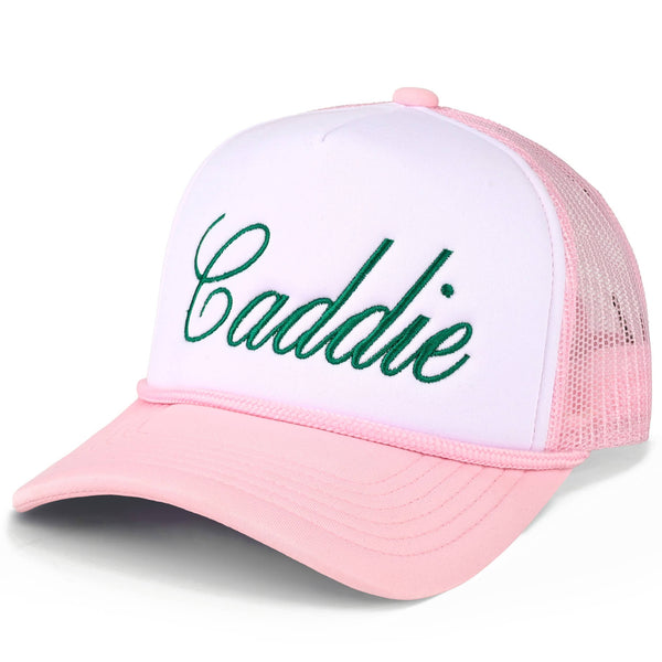 C.C CADDIE Foam Letter on Two Tone Trucker Mesh Back Hat