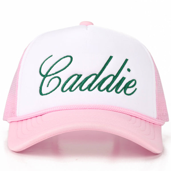C.C CADDIE Foam Letter on Two Tone Trucker Mesh Back Hat