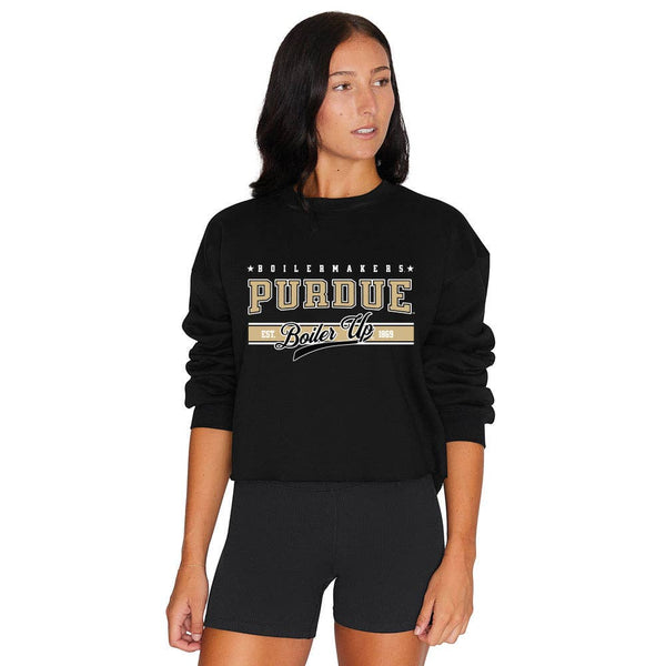 Purdue Black Crewneck