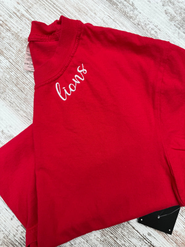 MHS Lions Embroidered Neckline Shirt