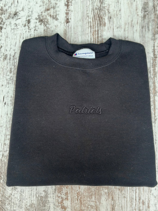 THN Patriots Champion Simple Embroidered Crewneck