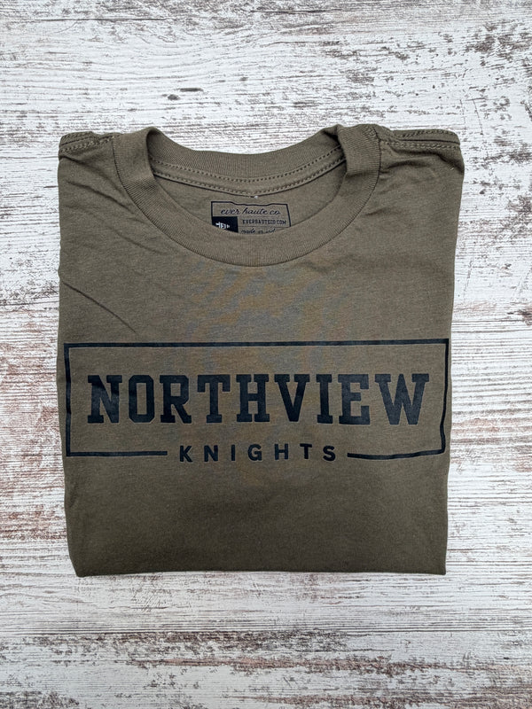 NHS Youth Northview Knights Military Green Shirt
