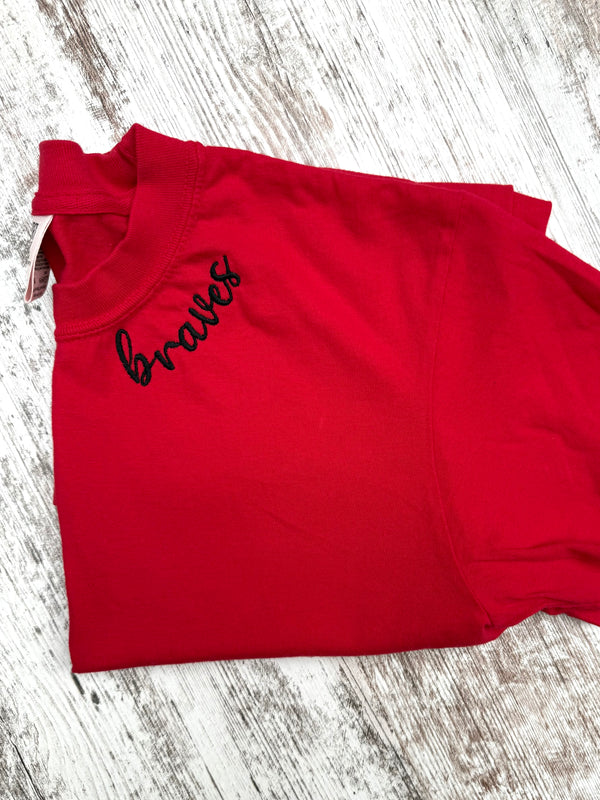 THS Braves Embroidered Neckline Shirt