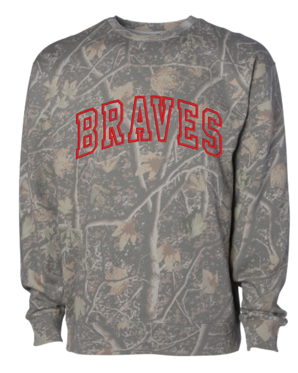 Custom Camo Embroidered Crewneck