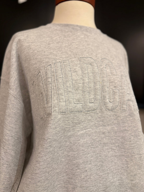 SVHS Wildcats Ash Applique Sweater