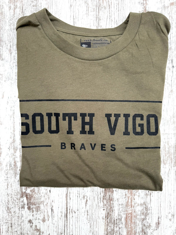 THS Braves Military Green Shirt