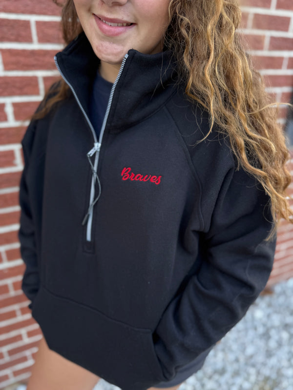 THS Braves 1/2 Zip Embroidered Pullover