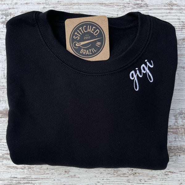 Personalized Neckline Crewneck Sweater