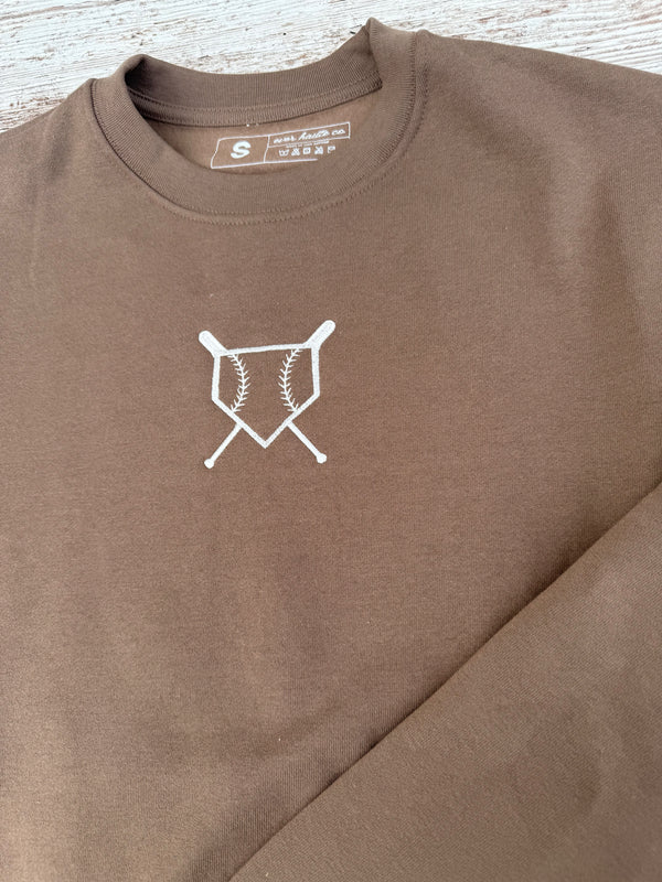Home Plate Embroidered Crewneck