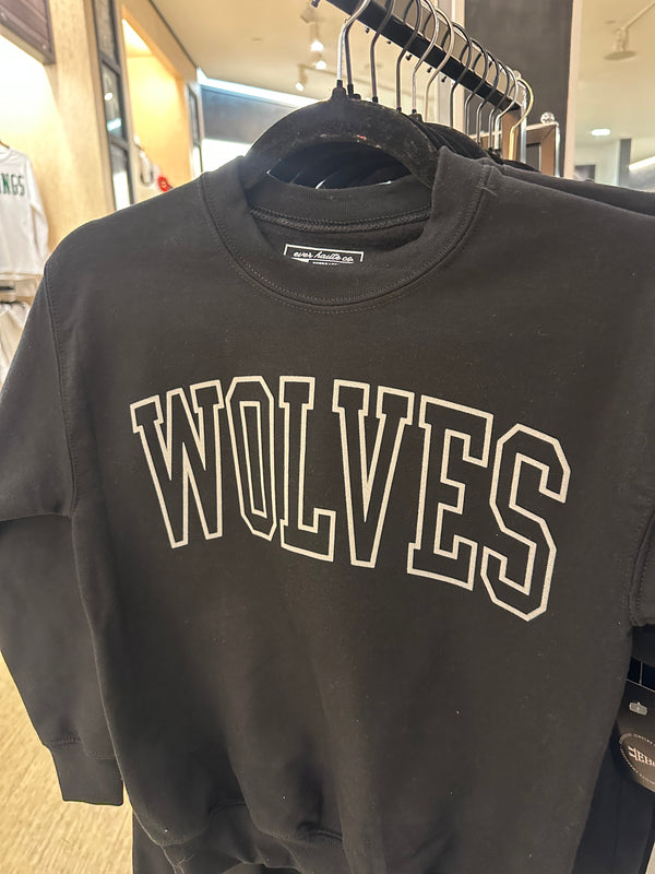 PHHS Wolves Youth Outline Crewneck Sweater