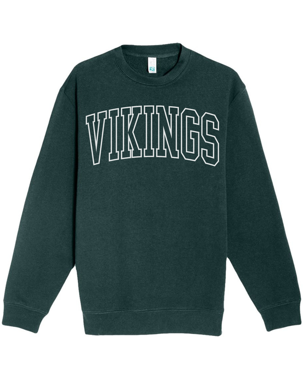 WVHS Vikings Oversized Print Crewneck Sweater