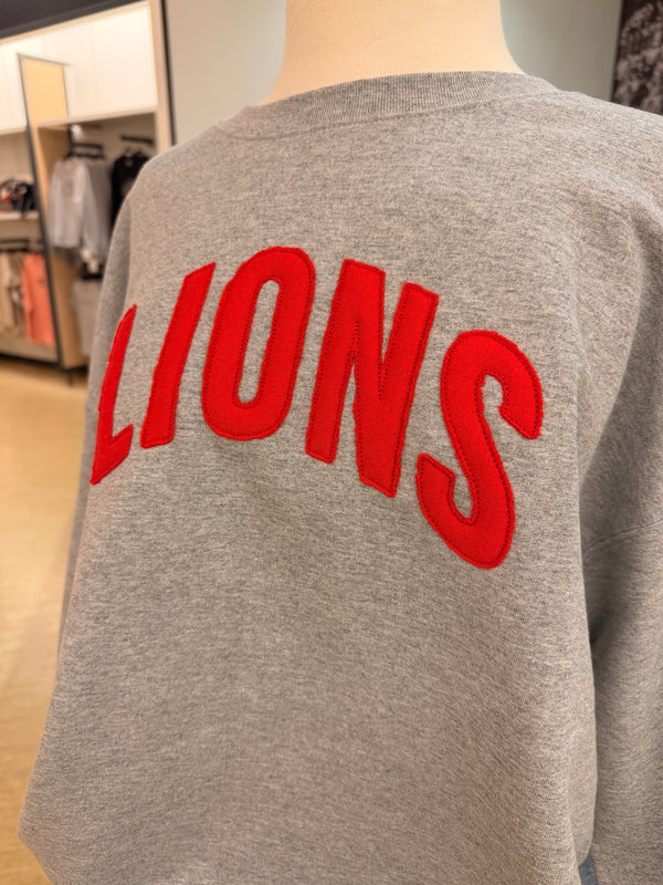 MHS Lions Applique Crewneck Sweater