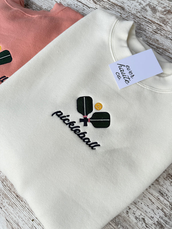 Pickleball Embroidered Sweater