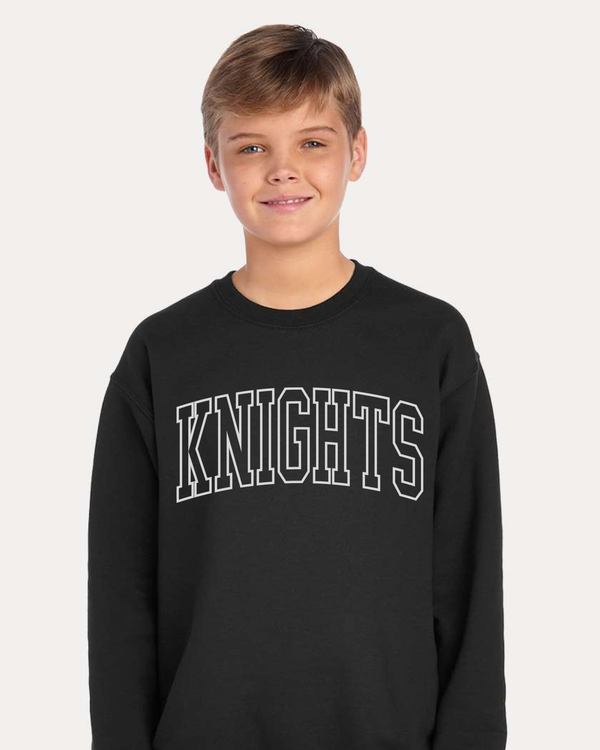 NHS Knights Youth Outline Crewneck Sweater