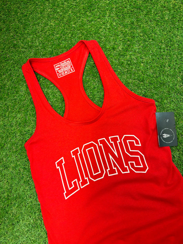 MHS Lions Outline Printed Tank Top