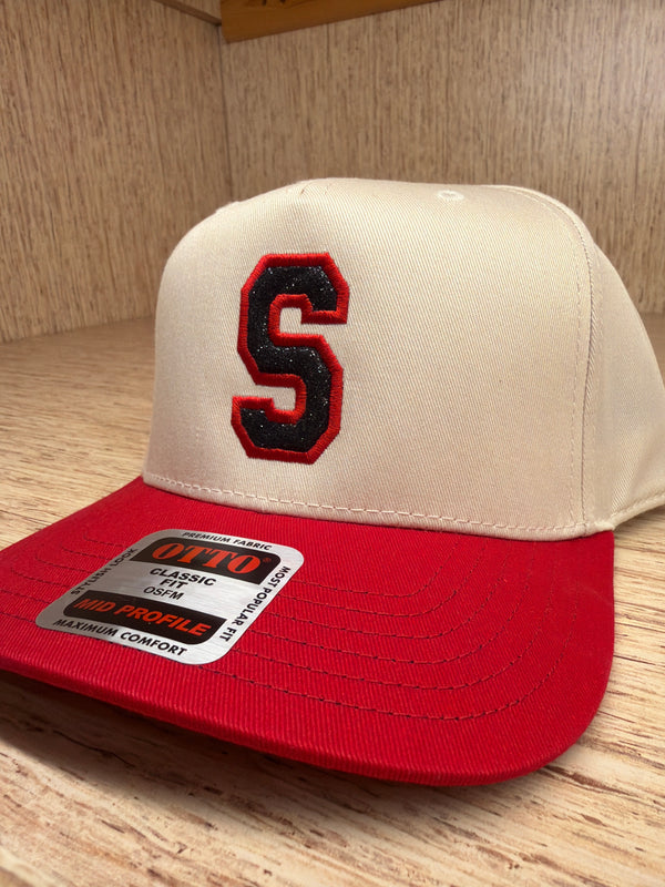THS Braves Glitter Logo Two Tone Hat