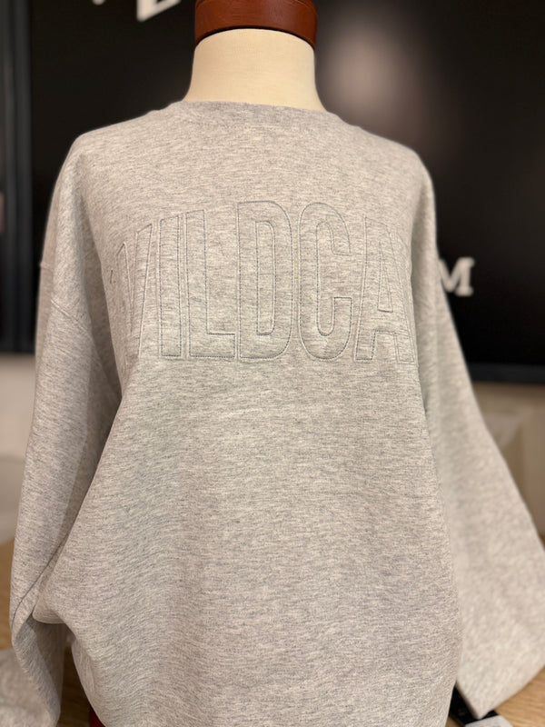 SVHS Wildcats Ash Applique Sweater