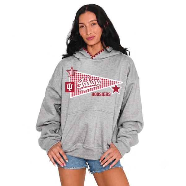 Indiana Hoosiers Patchwork Stitched Hoodie