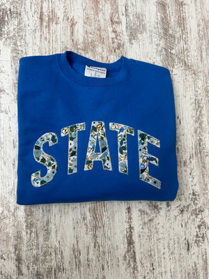 State Floral Applique Champion Crewneck