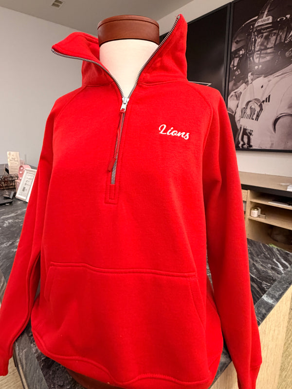 MHS Lions 1/2 Zip Embroidered Pullover
