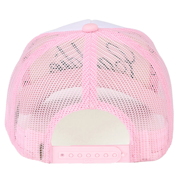 C.C CADDIE Foam Letter on Two Tone Trucker Mesh Back Hat