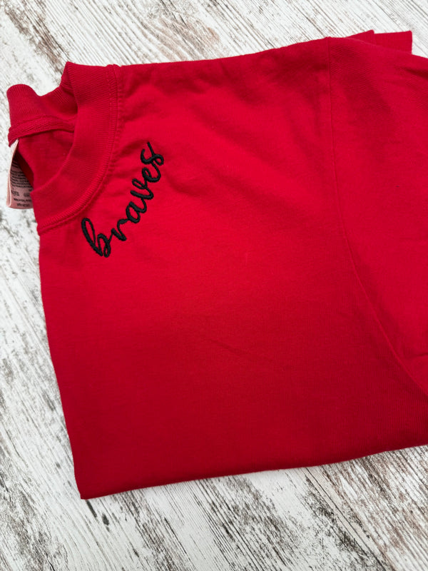 THS Braves Embroidered Neckline Shirt