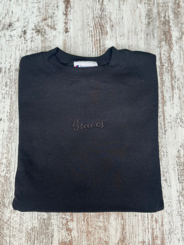 THS Braves Champion Simple Embroidered Crewneck