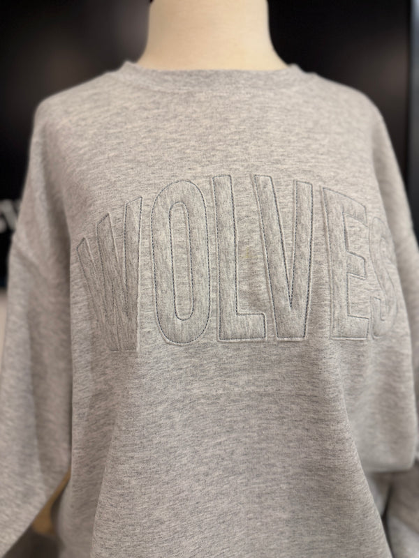PHHS Wolves Ash Applique Sweater