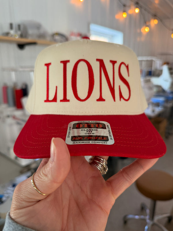 MHS Lions Tall Font Hat