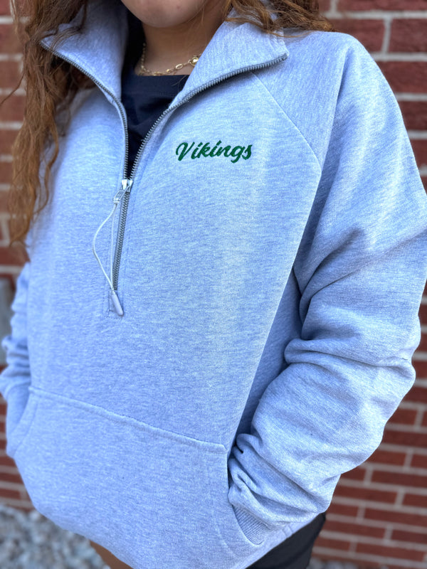 WVHS Vikings 1/2 Zip Embroidered Pullover