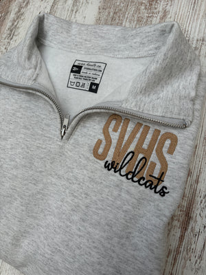 SVHS Wildcats 1/4 Zip Pullover