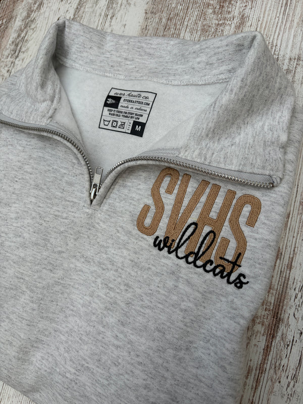 SVHS Wildcats 1/4 Zip Pullover
