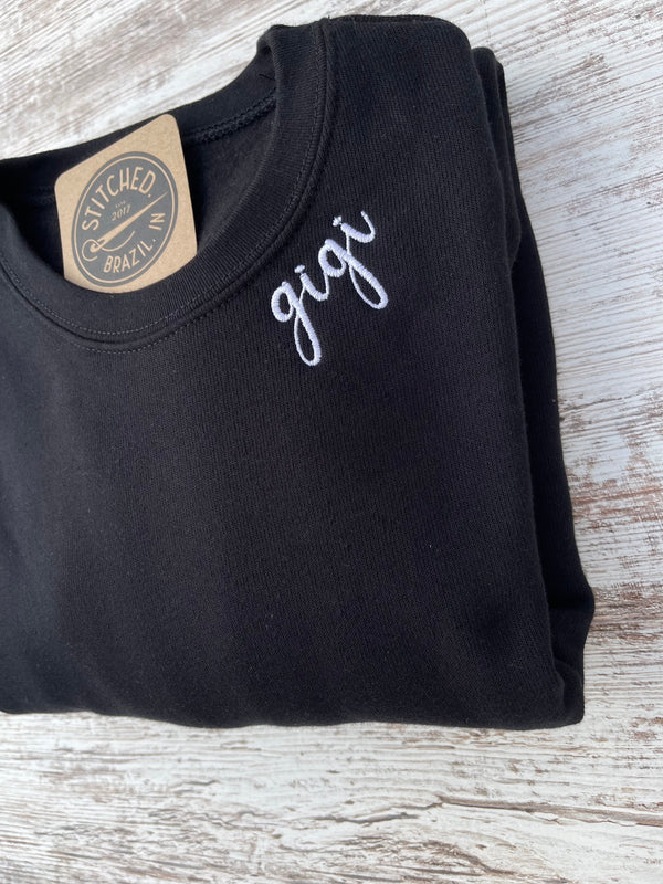 Personalized Neckline Crewneck Sweater