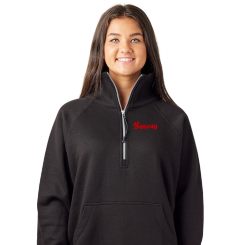 THS Braves 1/2 Zip Embroidered Pullover