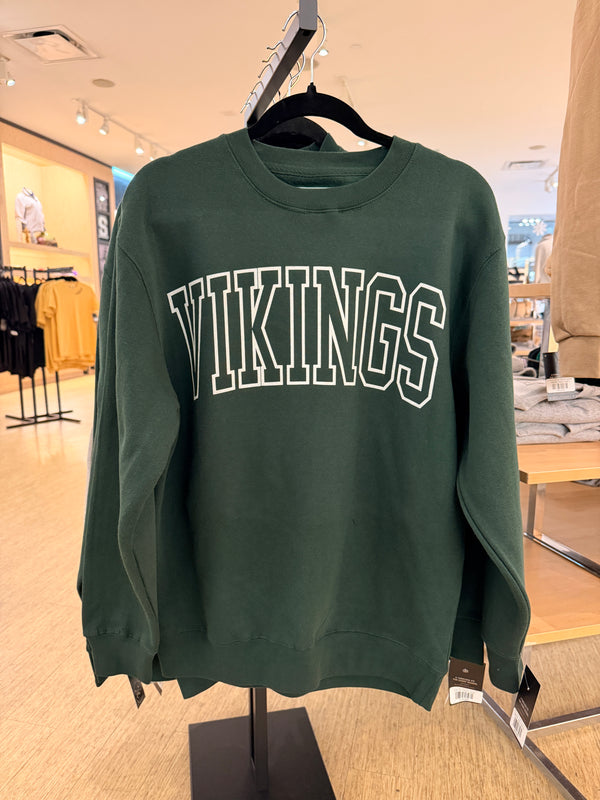 WVHS Vikings Oversized Print Crewneck Sweater