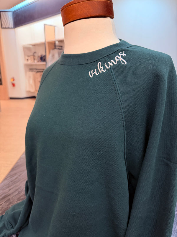 WVHS Vikings Script Neckline Crewneck