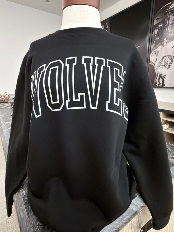 PHHS Wolves Oversized Print Crewneck Sweater