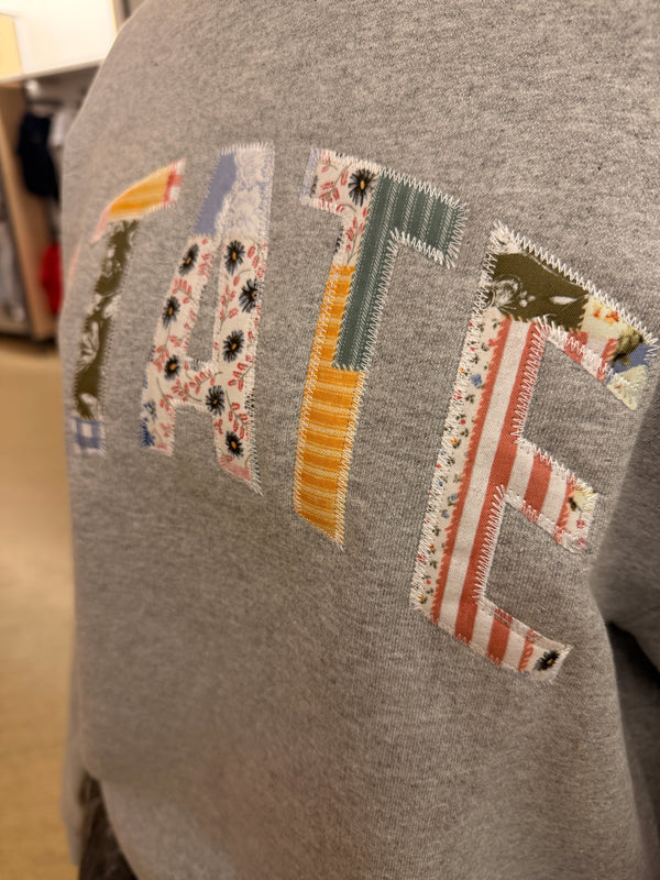 State Patchwork Applique Champion Crewneck