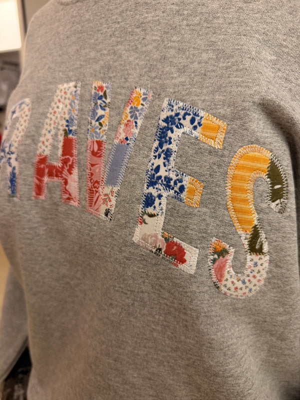 THS Braves Patchwork Appliqué Crewneck