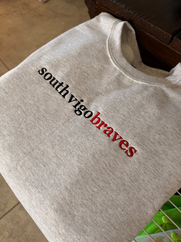 THS Braves Embroidered Crewneck