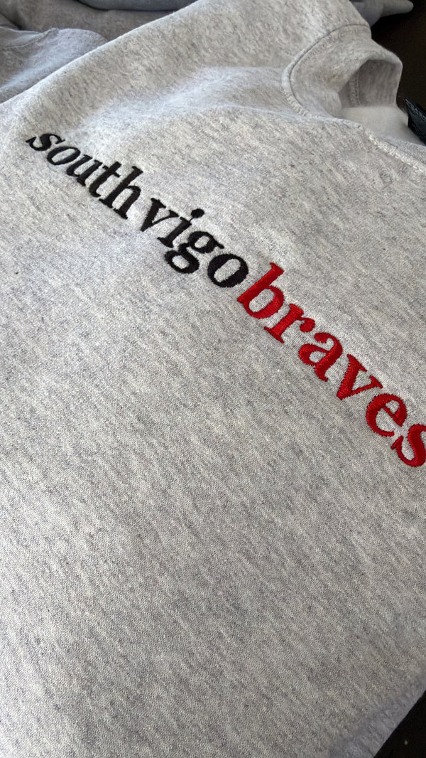 THS Braves Embroidered Crewneck
