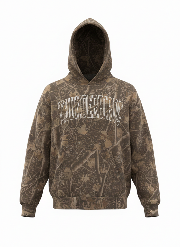 NCHS Tunderbirds Camo Hooded Sweater