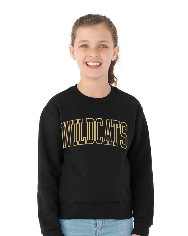 SVHS Wildcats Youth Outline Crewneck Sweater