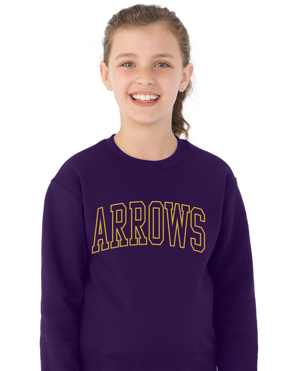 SHS Arrows Youth Outline Crewneck Sweater