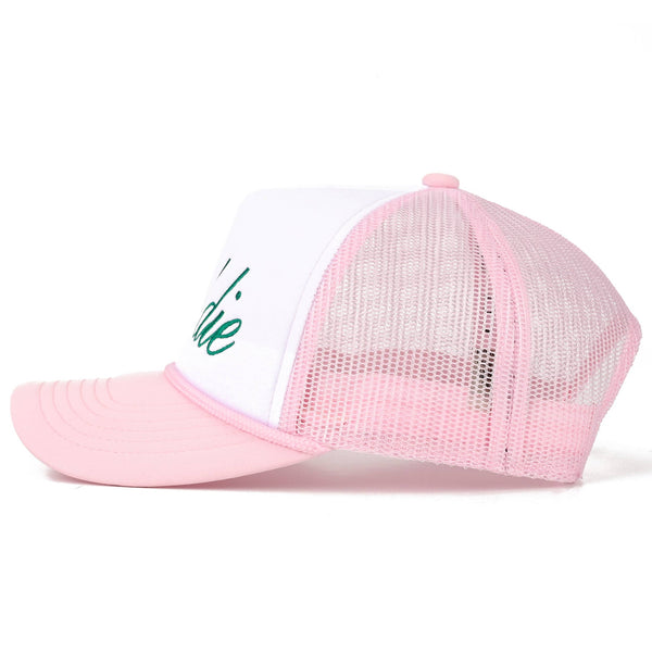 C.C CADDIE Foam Letter on Two Tone Trucker Mesh Back Hat